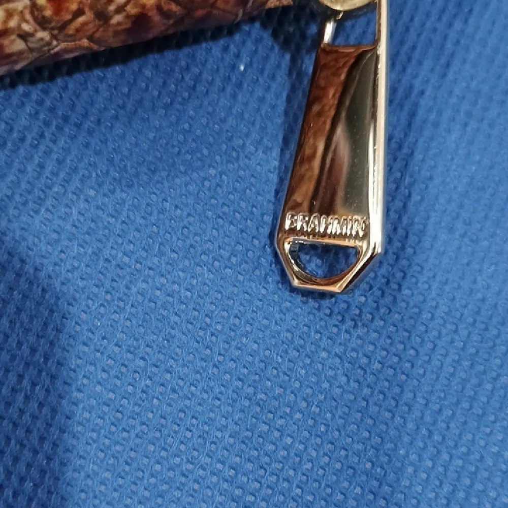 Brahmin Embossed Leather Wallet in Brown and Tan - Picture 2 of 5